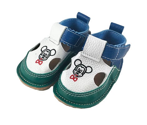 Sandale verzi cu calcai albastru Mickey, Macco [2]