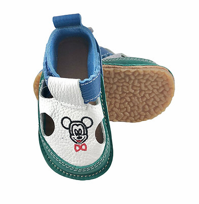 Sandale verzi cu calcai albastru Mickey, Macco [1]
