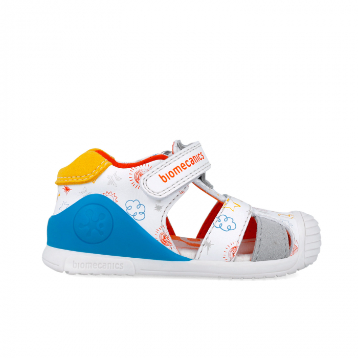 Sandale Primii Pasi Biomecanics 252116-C835 Blanco y Yema [2]