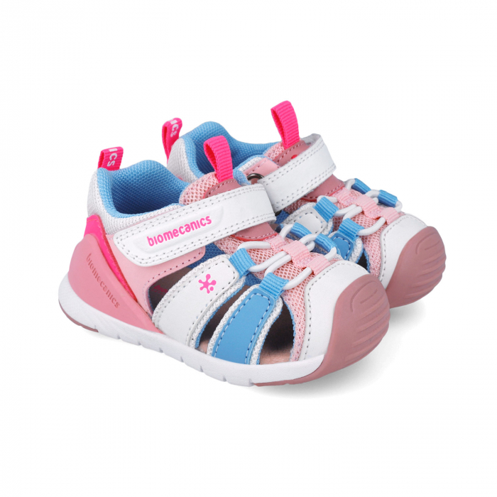 Sandale Primii Pasi Biomecanics 252135-D113 Blanco y Rosa [3]