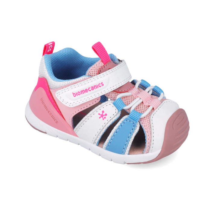 Sandale Primii Pasi Biomecanics 252135-D113 Blanco y Rosa [5]