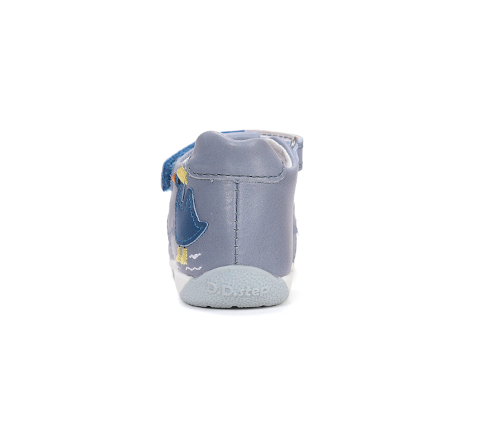 Sandale din piele naturala, flexibile pentru primii pasi G111-61581A  in culoarea albastru pentru baieti [3]
