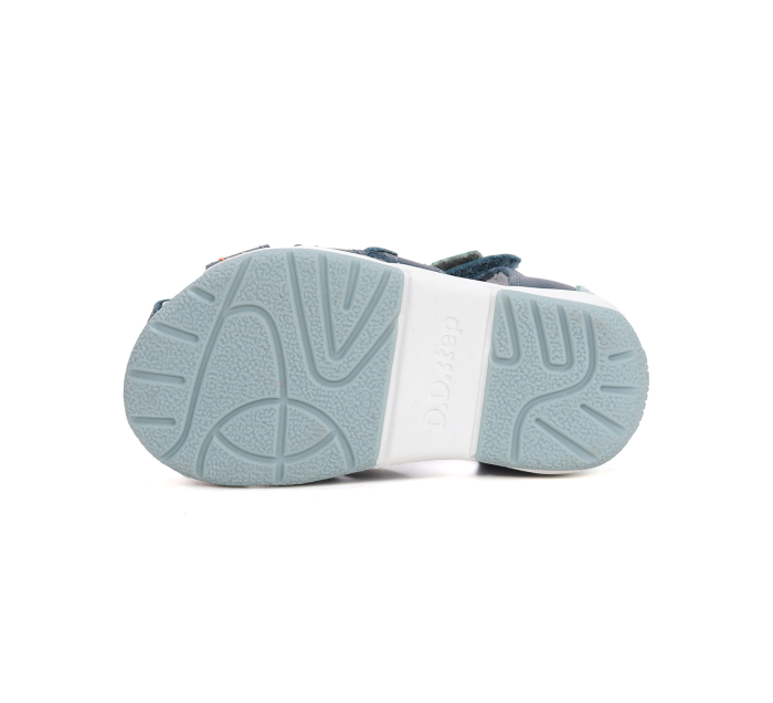 Sandale din piele naturala, flexibile pentru primii pasi G111-61843B in culoarea albastru pentru baieti [7]