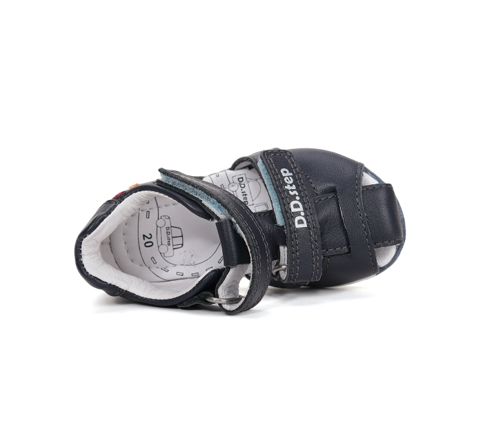Sandale din piele naturala, flexibile pentru primii pasi G111-61581A  in culoarea albastru pentru baieti [5]
