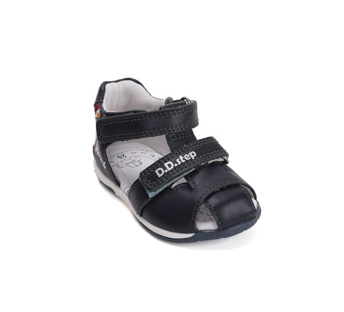 Sandale din piele naturala, flexibile pentru primii pasi G111-61581A  in culoarea albastru pentru baieti [8]