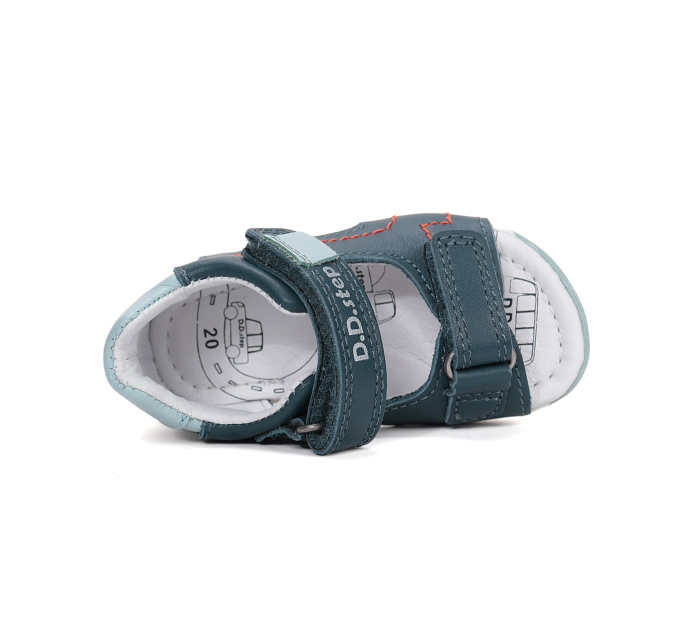 Sandale din piele naturala, flexibile pentru primii pasi G111-61179B in culoarea albastru pentru baieti [5]