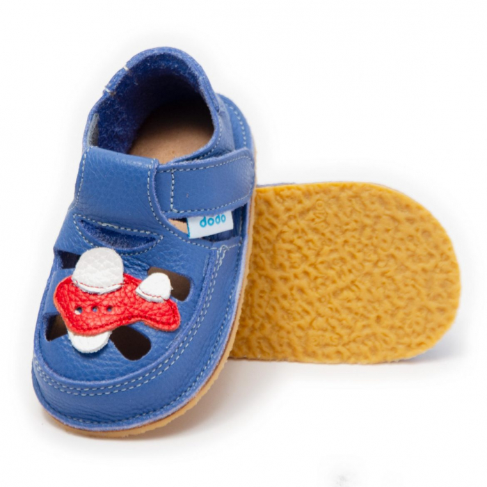 Sandale albastre cu avion, Dodo Shoes [1]
