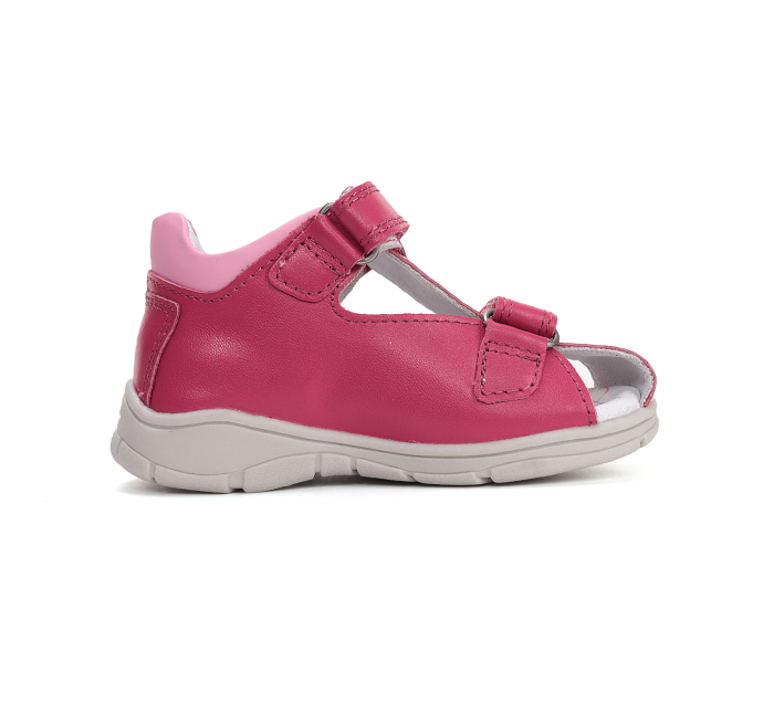 Sandale Supinate din piele naturala, pentru fete, roz, ajustare cu doua barete DA05-6-1925c DD Step Ponte [4]