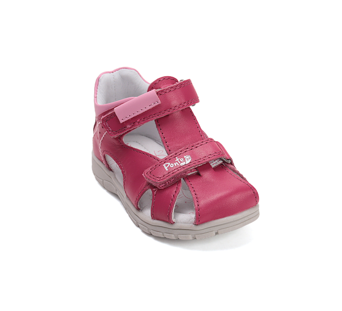 Sandale Supinate din piele naturala, pentru fete, roz, ajustare cu doua barete DA05-6-1925c DD Step Ponte [7]