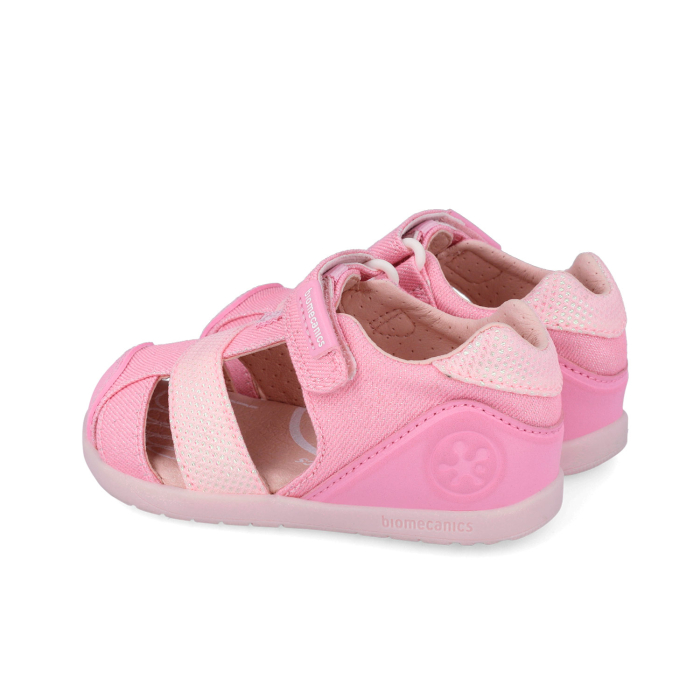 Sandale barefoot textile, inchise, bej, foarte flexibile 262194-A032 pentru fete Biomecanics [2]