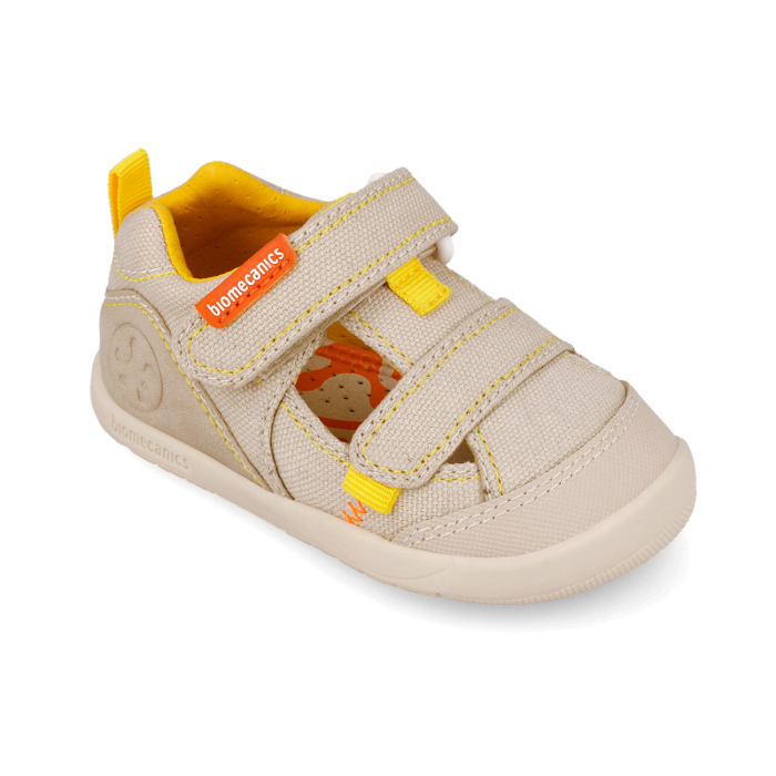 Sandale barefoot textile, inchise, bej, foarte flexibile 262191-C891 unisex Biomecanics [3]