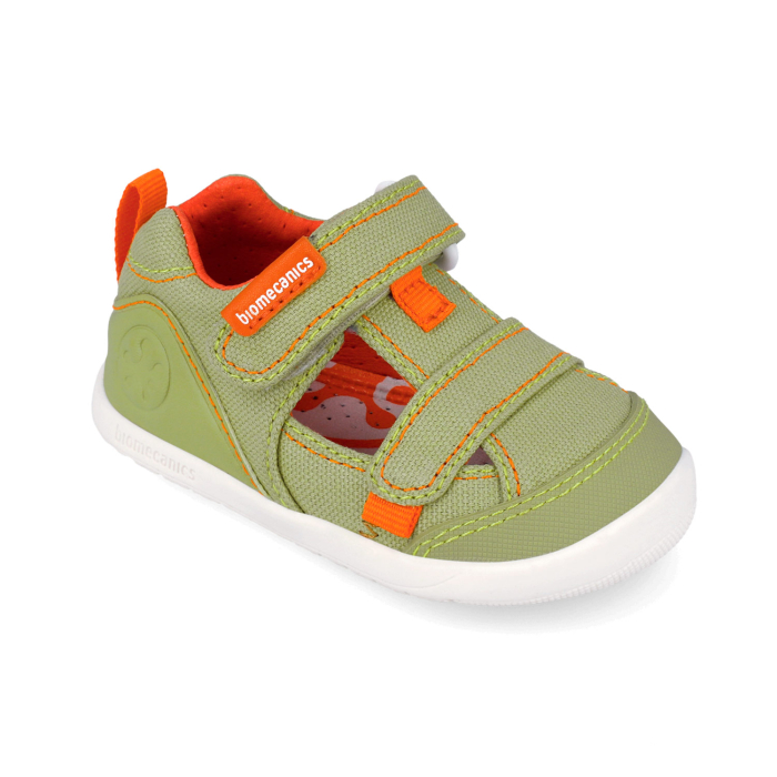 Sandale barefoot textile, inchise, verzi foarte flexibile 262191-B442 pentru fete Biomecanics [3]