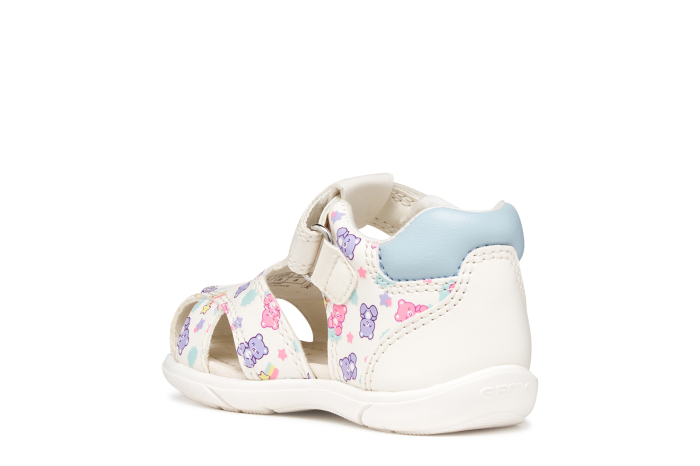 Sandale Geox primii pași Zapito, B556FB 05404 C0270 albe  pentru fetițe [2]