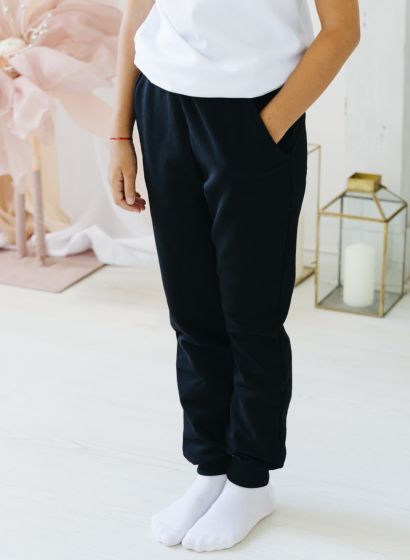 Set 2 Pantaloni Trening Copii, Unisex, Stil Jogging Negri, TinTin Shop [3]