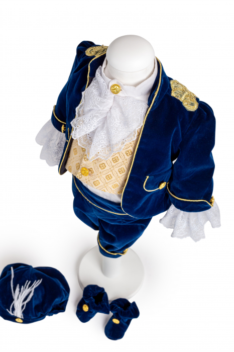 Set botez Micul Prinț, din catifea albastră [2]