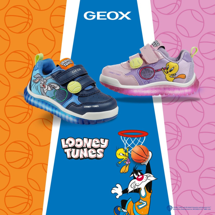 Sneakers lightyloo B545ZB 05411 CB44D Bugs Bunny, Geox  pentru baieti in culoarea albastru [5]