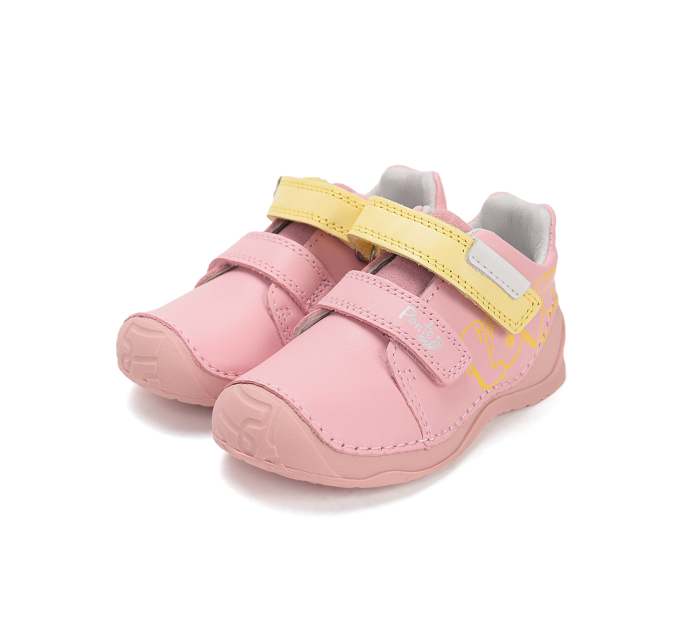 Pantofii supinati, din piele naturala, roz pentru fete DA03-6-1692A [6]