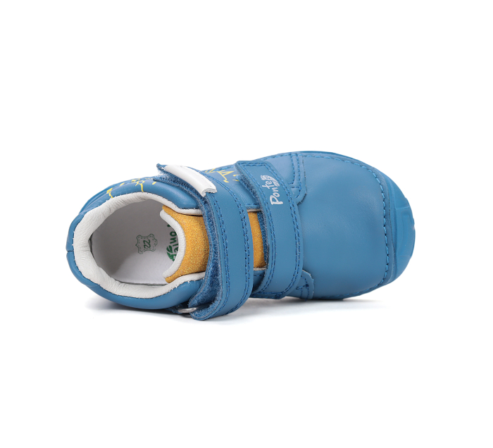 Pantofii supinati, din piele naturala, albastri, pentru baietii DA03-6-1956A [4]
