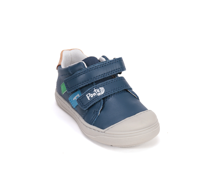 Pantofii supinati, din piele naturala, albastri, pentru baietiiDA03-6-1104 [7]