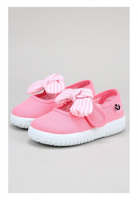 Balerini roz cu Velcro, Victoria Calzados [2]