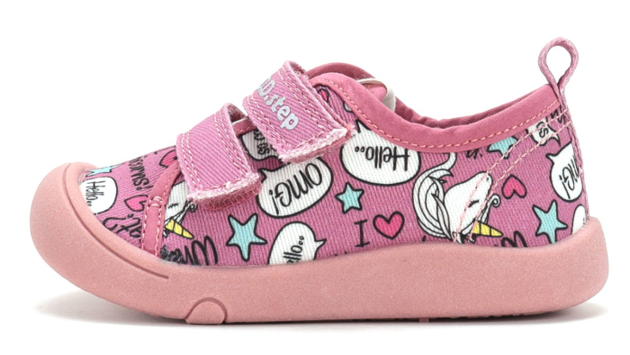 Pantofi textili barefoot hidrofobi D.D.Step roz cu unicorni pentru fete C100-62741 [8]