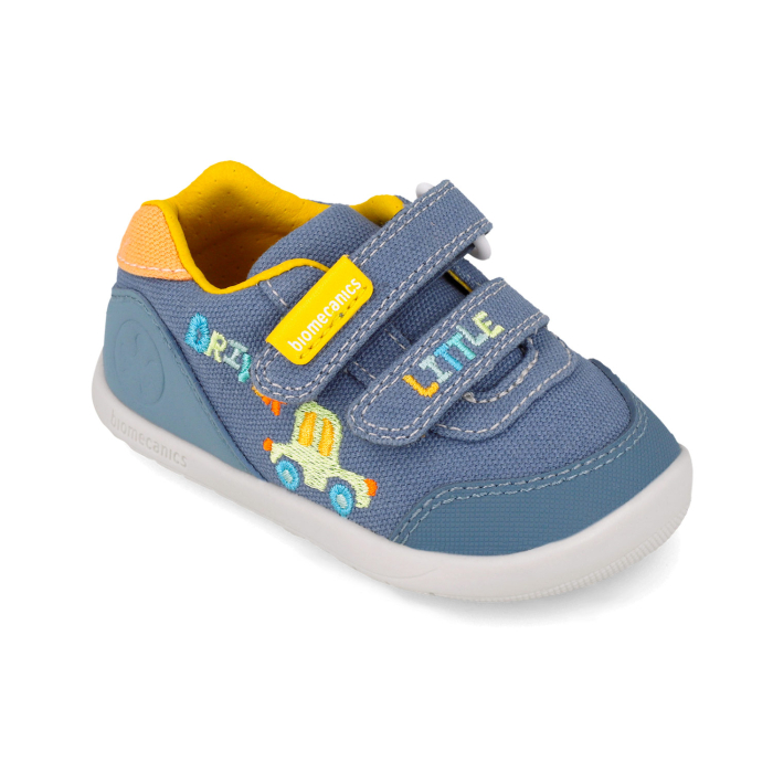 Tenisi foarte usori Biomecanics Barefoot Calapod Lat 262196-A371in culoarea albastru, textile, jeans pentru baieti Barefoot, Biomecanics [3]