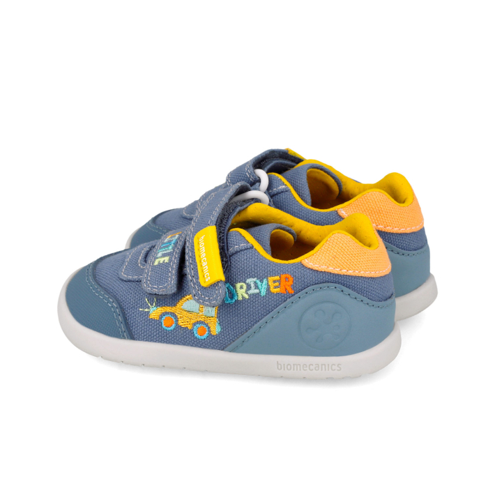 Tenisi foarte usori Biomecanics Barefoot Calapod Lat 262196-A371in culoarea albastru, textile, jeans pentru baieti Barefoot, Biomecanics [2]