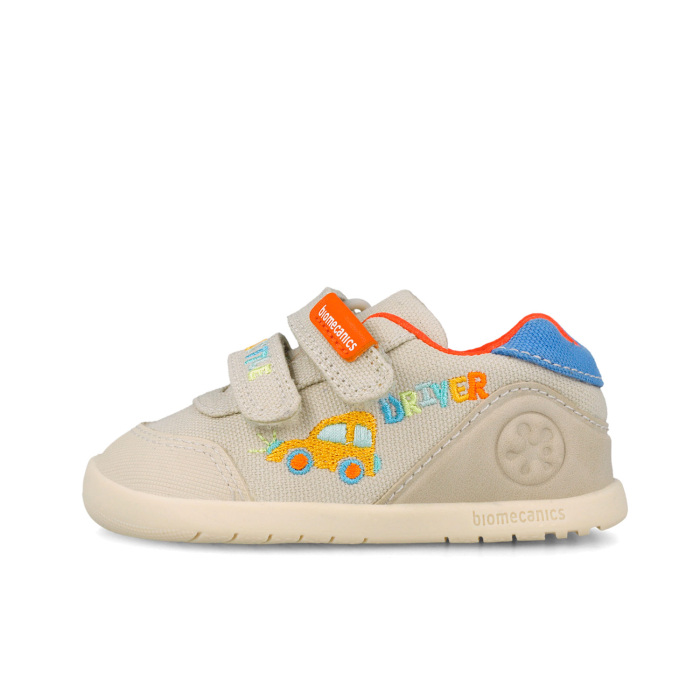 Tenisi foarte usori Biomecanics Barefoot Calapod Lat 262196-B103 in culoarea bej cu masinute pentru baieti Barefoot, Biomecanics [4]