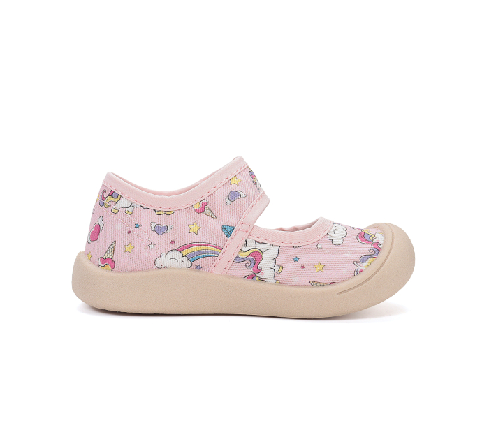 Balerini textili pentru fete, roz C100-61436 DD Step [3]