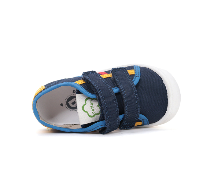 Tenisi textili pentru baiat, albastrii C100-61143B DD Step cu talpa flexibila si arc plantar [4]