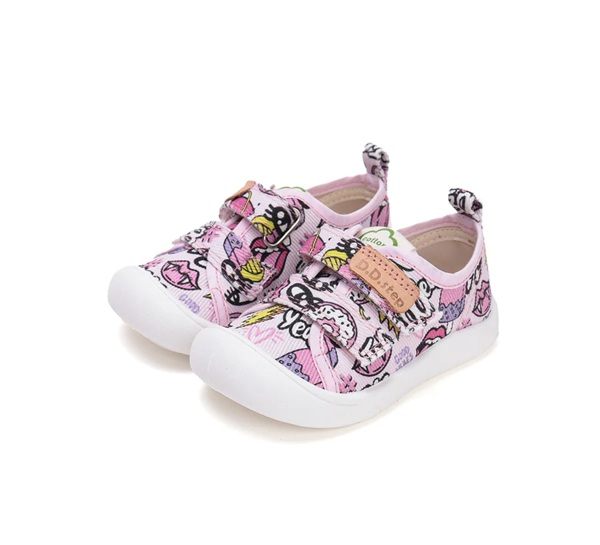 Tenisi textili pentru fete cu roz C100-52850 DD Step [3]