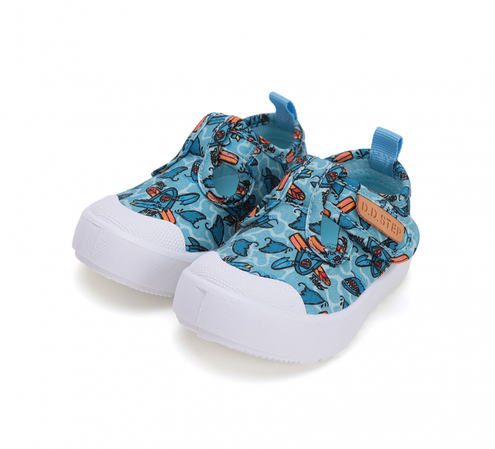 Sanadale Hidrofobe din Bumbac, Blue Sharks, DD step [4]