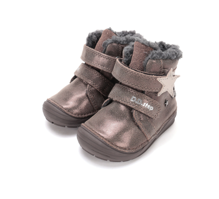 Cizme Îmblănite D.D.Step W071-62869 – Calapod Lat, picior pufos fete, doua beniz velcro [5]