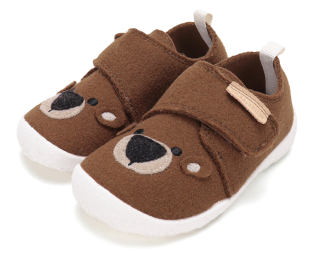Încălțăminte copii - Pantofi de interior barefoot D.D.Step maro cu ursuleț pentru băieți, cod C086-62686
