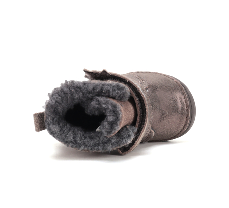 Cizme Îmblănite D.D.Step W071-62869 – Calapod Lat, picior pufos fete, doua beniz velcro [3]