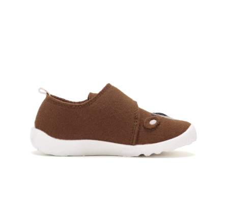 Pantofi de interior barefoot D.D.Step maro cu ursuleț pentru băieți, cod C086-62686 [3]