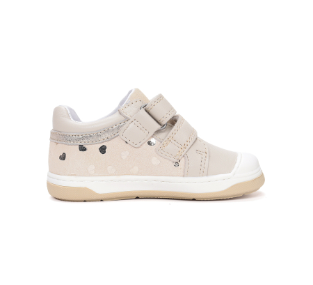 Pantofii supinati, din piele naturala, crem pentru fete da03-6-1326a [3]