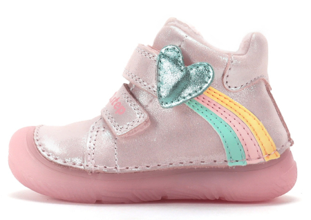 Incaltaminte primii pasi - Ghete D.D.Step Rose Gold piele fete, calcaiul sustinut masuri 20-26cod A082-62750A