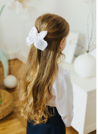 Agrafa de Par cu Funda Alba Mare si Perle [1]