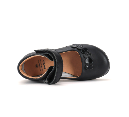 Balerini fete D.D.Step H072-62472 negri din piele naturală pentru școală și serbări [5]