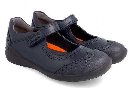 Pantofi școală Biomecanics 191110-B089 fete bleumarin negru piele [4]