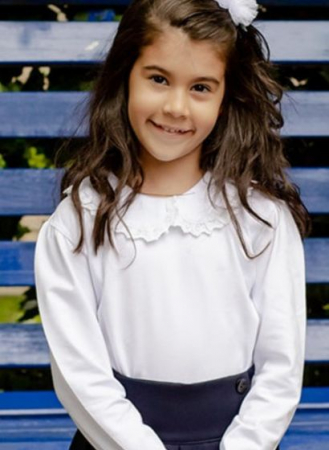 Bluza Alba cu Guler Dantelat, TinTin Shop [2]