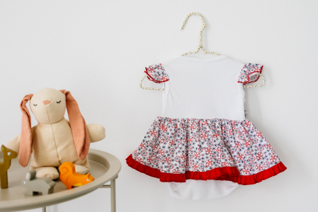 Body rochița pentru fete, rosie, TinTin Shop [1]