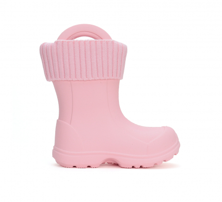 Cizme Baby Pink de Ploaie cu Manere si Ciorapel Detasabil, DD Step [3]