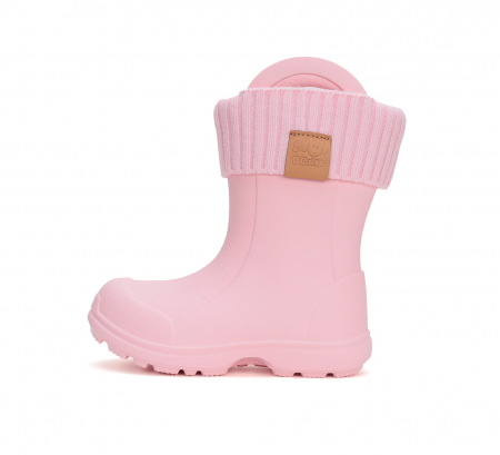 DD Step - Cizme Baby Pink de Ploaie cu Manere si Ciorapel Detasabil, DD Step