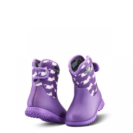 Incaltaminte primii pasi - Cizme de Zapada Grubs Muddies Puddle Boot Violet/Unicorn