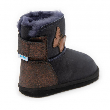 Cizme imblanite cobalt cu fluturas, DODO Shoes [1]