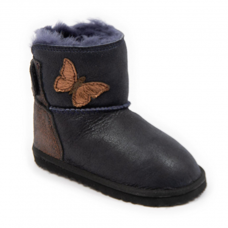 Cizme imblanite cobalt cu fluturas, DODO Shoes [0]