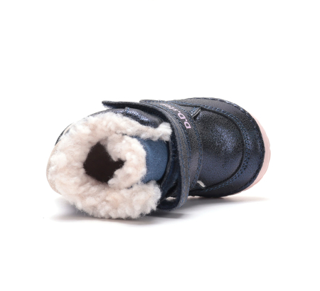 Cizme barefoot îmblănite D.D.Step W029-62116A din piele, calapod lat masuri 20-26 [5]
