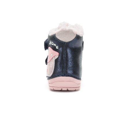 Cizme barefoot îmblănite D.D.Step W029-62116A din piele, calapod lat masuri 20-26 [7]